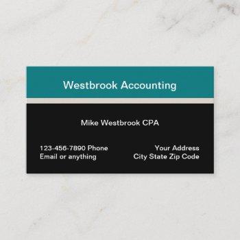 professional cpa accounting business card
