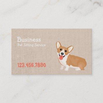 professional cute dog pet sitting business card