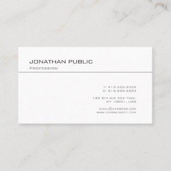 professional design minimalistic chic plain trendy business card