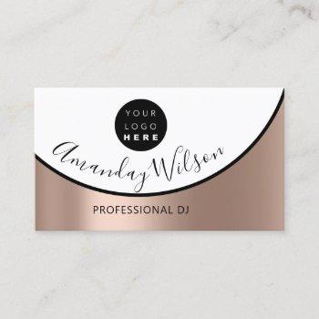 professional dj logo singer weddings events business card