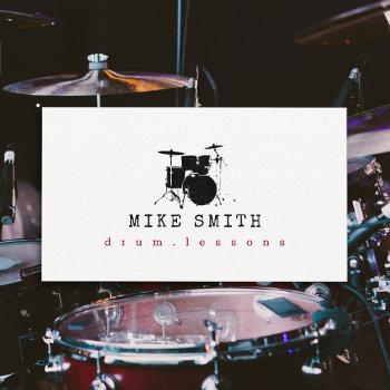 professional drum teacher . drummer business card