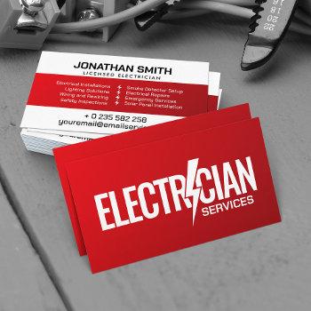 professional electrical contractor - electrician business card