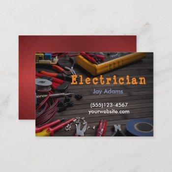 professional electrician tools maintenance business card