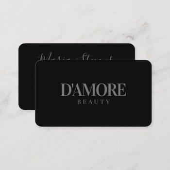 professional elegant black and white business card