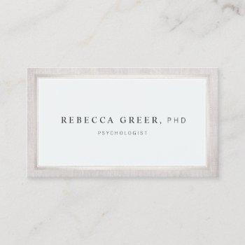 professional elegant counselor and therapist business card