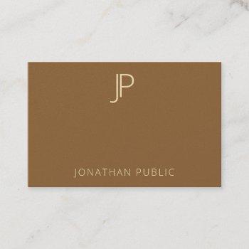 professional elegant gold monogram premium pearl business card