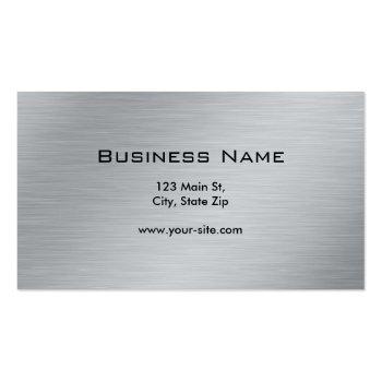 Small Professional Elegant Modern Computer Repair Silver Business Card Back View