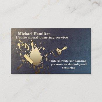 professional elegant modern painting service busin business card