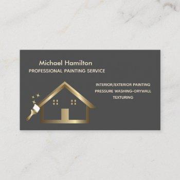 professional elegant modern painting service business card