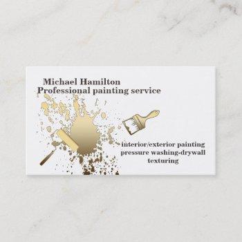 professional elegant modern painting service business card