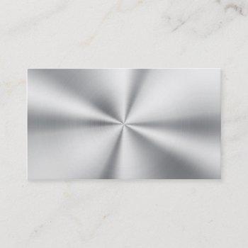 professional elegant modern plain silver metal business card