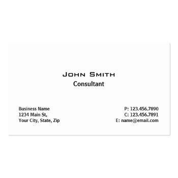 Small Professional Elegant Modern Plain Simple Cream Business Card Front View