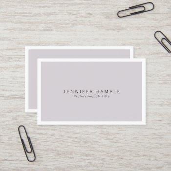 professional elegant modern simple chic plain business card