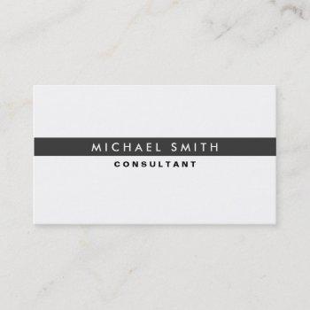 professional elegant modern white plain simple business card
