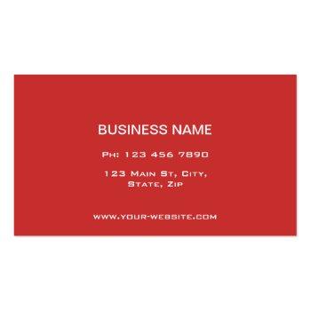 Small Professional Elegant Monogram Makeup Artist Red Business Card Back View