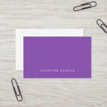 professional elegant purple modern creative design business card