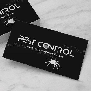 professional exterminator pest control black white business card
