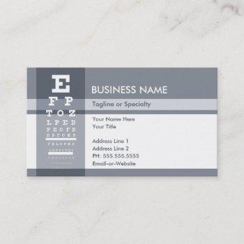 professional eye chart business card