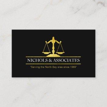 professional faux gold lawyer business cards