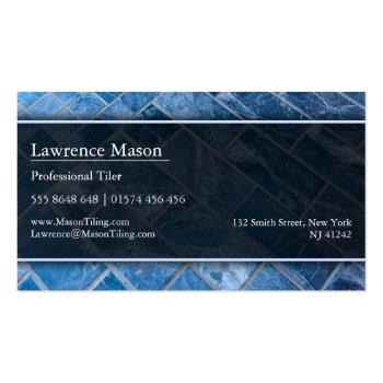 Small Professional Flooring And Tiler - Business Card Front View