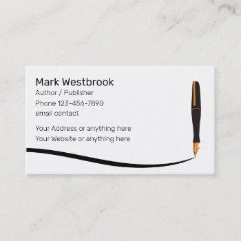 professional freelance writer author business card