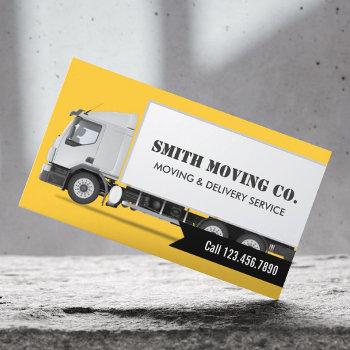 Small Professional Freight Moving Storage Logistics Business Card Front View