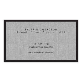 Small Professional Graduate Student Business Card Back View