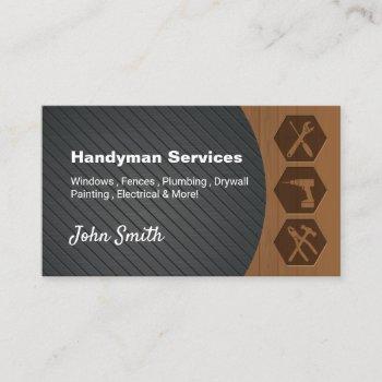professional handyman construction remodeling business card