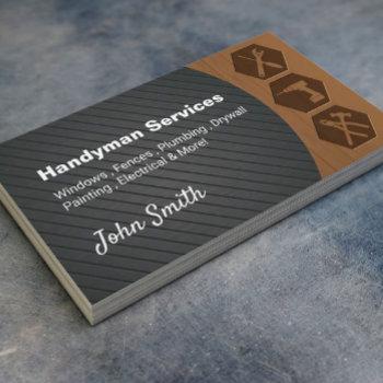 professional handyman construction remodeling business card