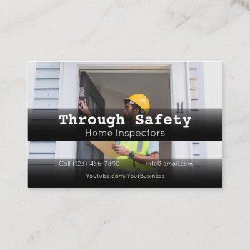 professional home inspection inspector services business card