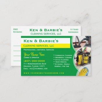 professional janitorial cleaning housekeeping serv business card