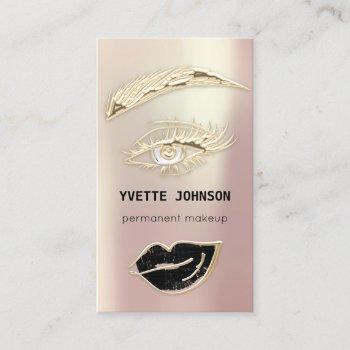 professional lashes brows makeup logo qr code business card