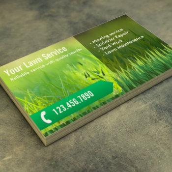 professional lawn care & landscaping business card
