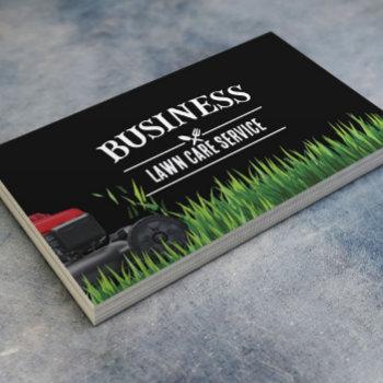 professional lawn care & landscaping service business card