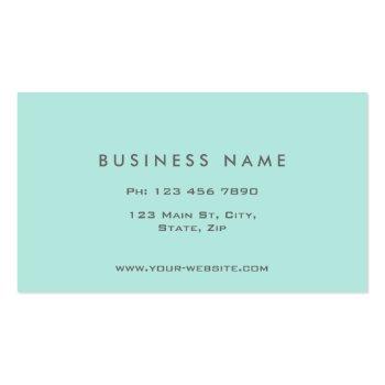Small Professional Makeup Artist Elegant Monogram Blue Business Card Back View