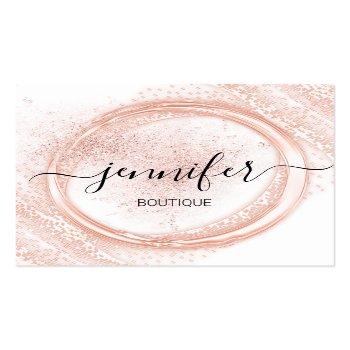 Small Professional Makeup Artist Rose White Powder Logo Square Business Card Front View