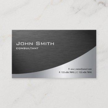 professional metal elegant modern plain black business card