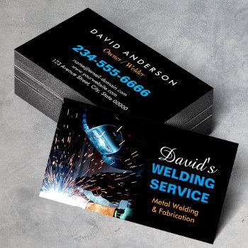professional metal welding fabrication contractor business card