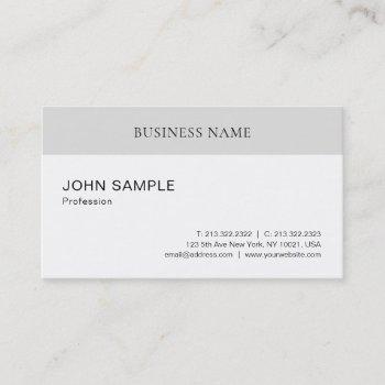 professional modern design clean stylish plain business card