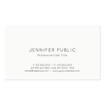 Small Professional Modern Minimalist Pretty Simple Plain Business Card Front View