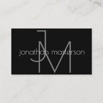 professional modern minimalistic monogram business card