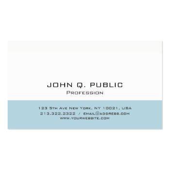 Small Professional Modern Minimalistic Simple Design Business Card Front View