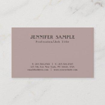 professional modern plain elegant clean design business card