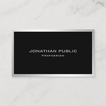 professional modern silver elegant simple template business card