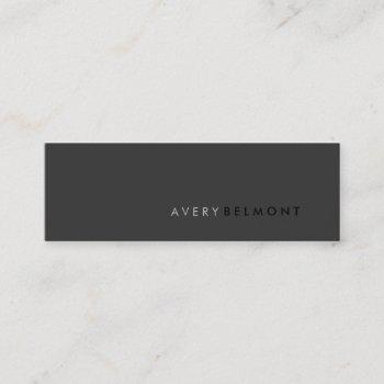 professional modern simple black minimalist mini business card