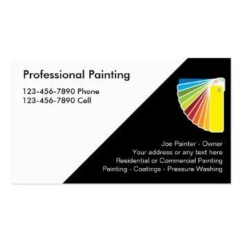 Small Professional Painter Business Cards Front View