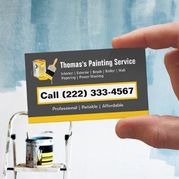 professional painting service painter paint brush business card magnet