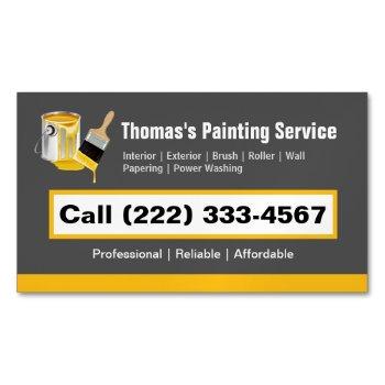 professional painting service painter paint brush business card magnet