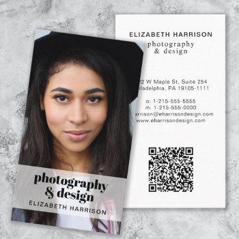 professional photo qr code business card