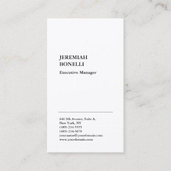 professional plain minimalist modern premium silk business card